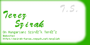 terez szirak business card